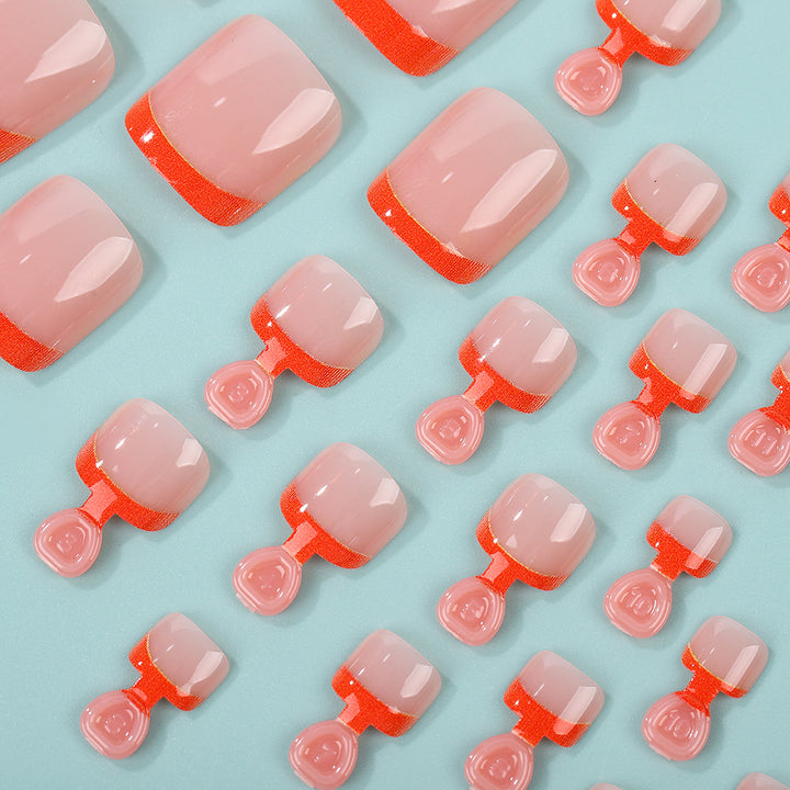 Artificial nails with elegant French design Bowlift