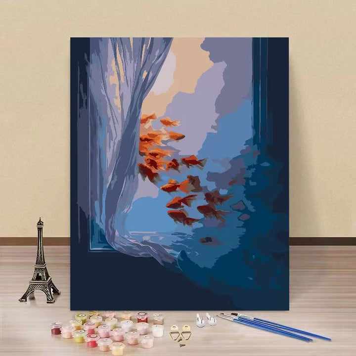 DIY Underwater Scene Paint by Numbers Kit Bowlift