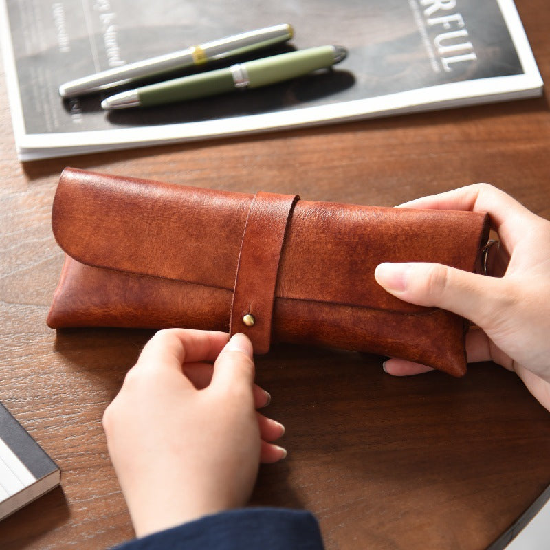 Stylish Leather Pencil Case Bowlift