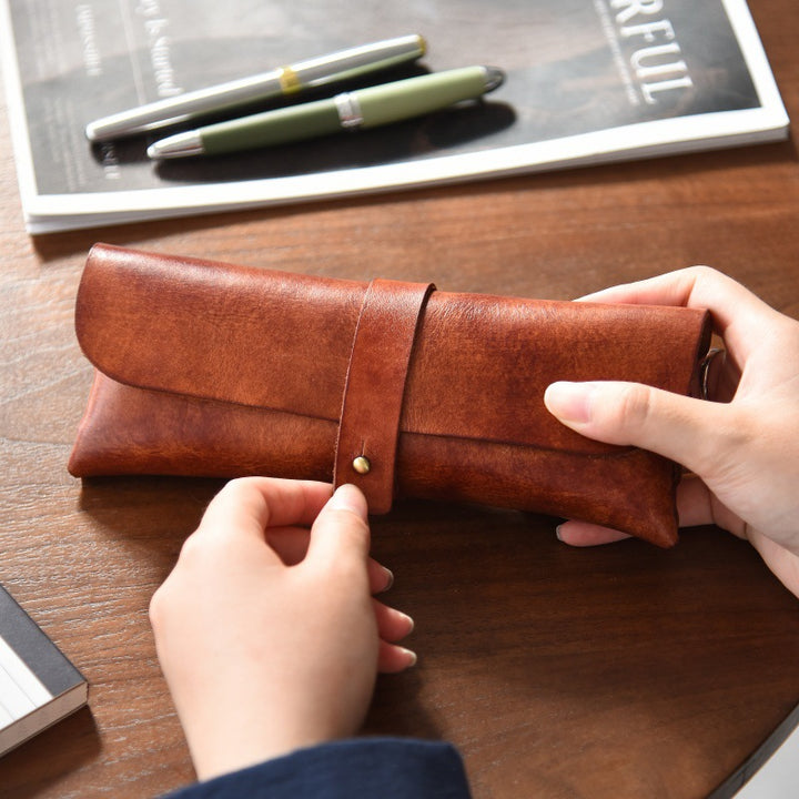 Stylish Leather Pencil Case Bowlift