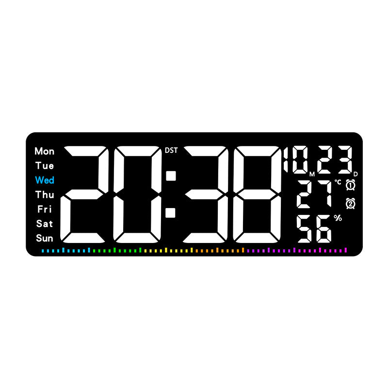 Digital alarm clock with large LED display and weather data Bowlift