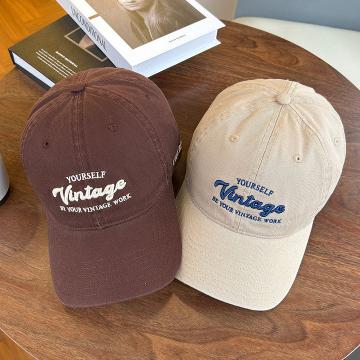 Women's Vintage-Inspired Embroidered Baseball Cap Bowlift
