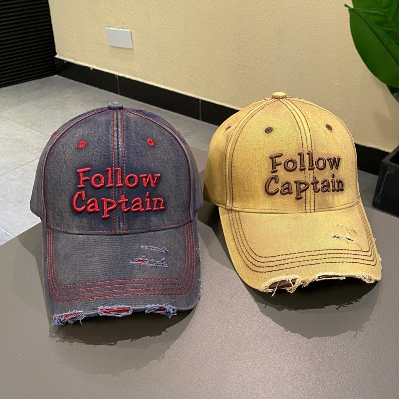 Men's Distressed Vintage Baseball Cap Bowlift