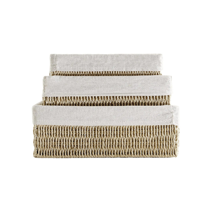 Natural storage basket with removable lining Bowlift