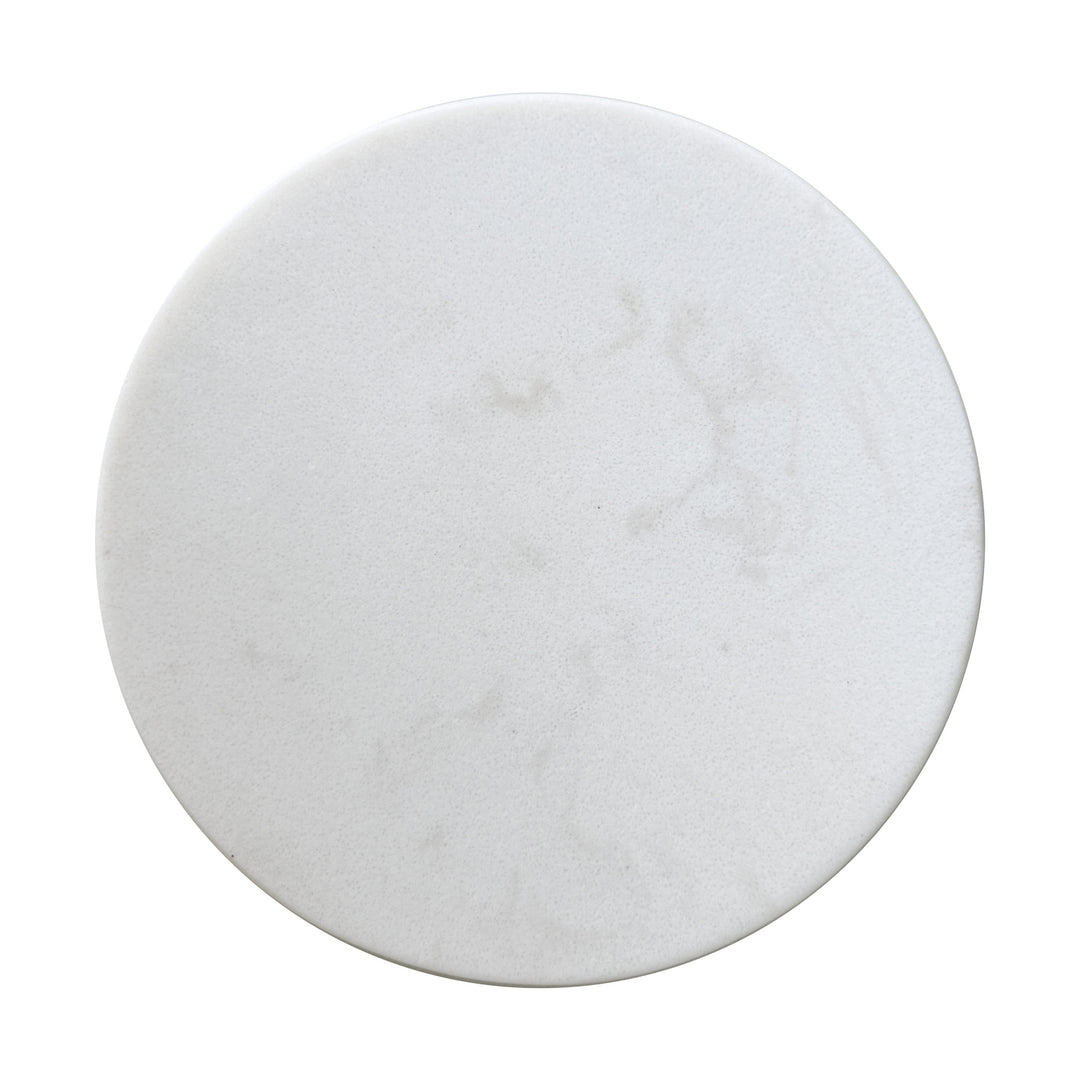Marble pattern and acacia wood serving coaster board with rounded corners Bowlift