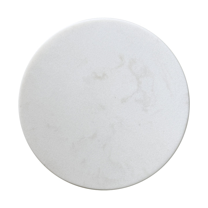 Marble pattern and acacia wood serving coaster board with rounded corners Bowlift