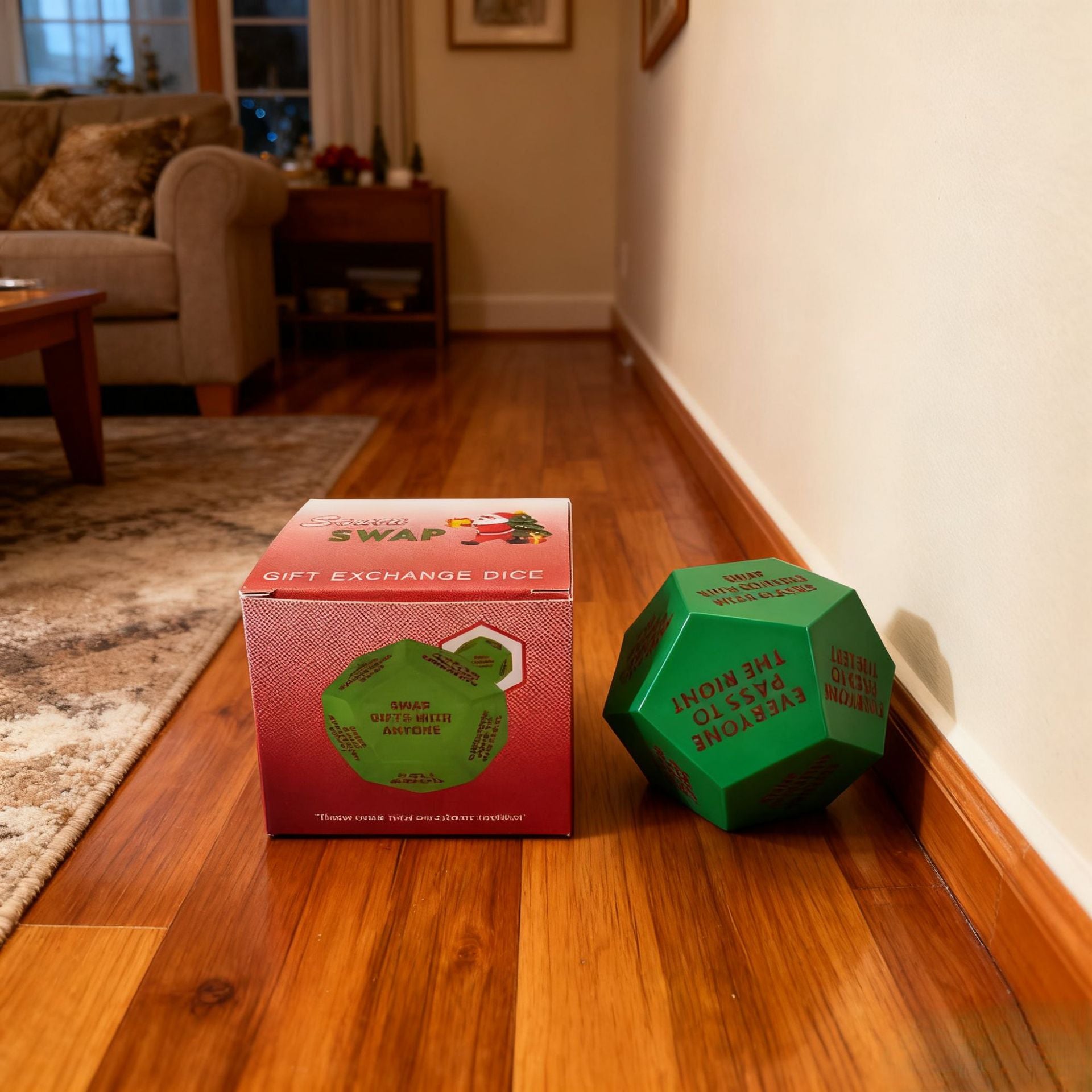 Oversized Christmas Santa Swap Gift Exchange Dice