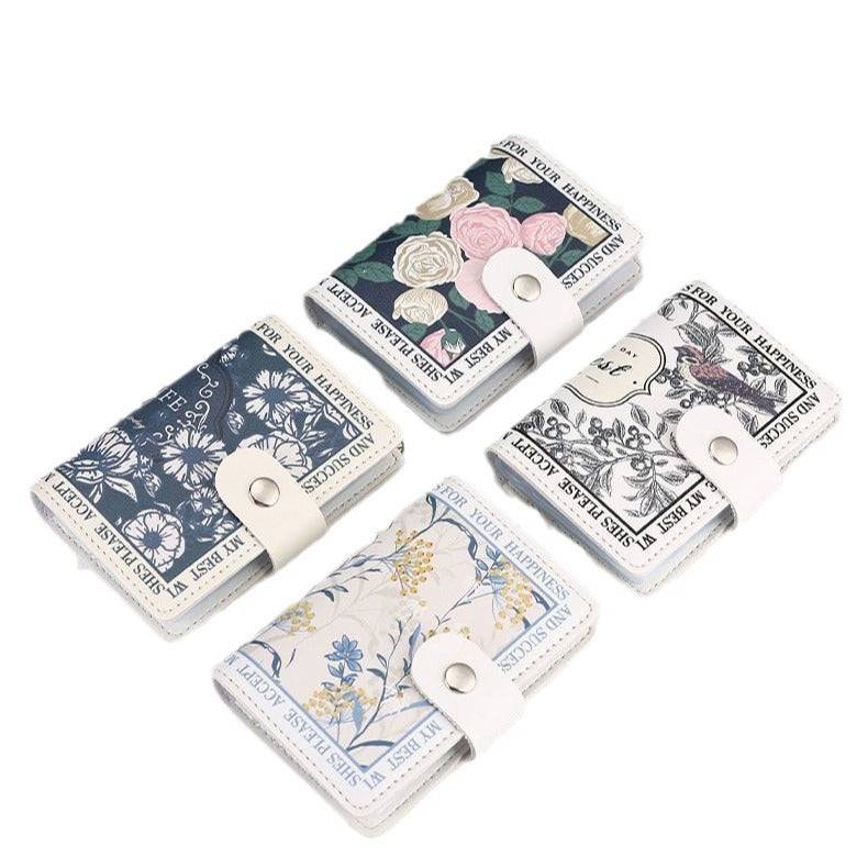 Elegant Rose Print Wallet Bowlift
