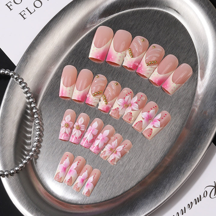 Floral Art Press-On Nail Tips Bowlift