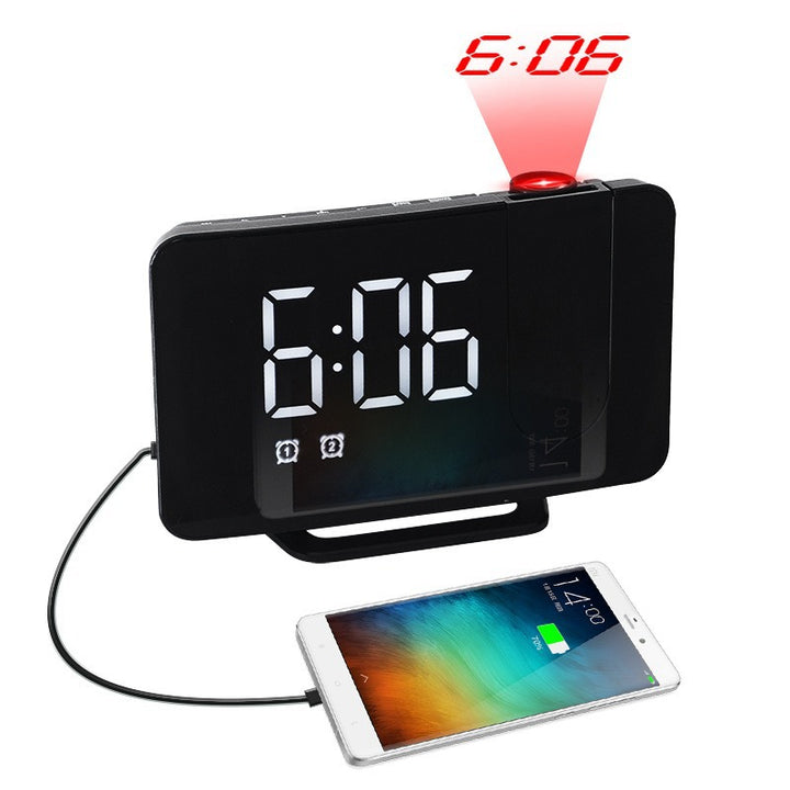Projection clock with USB charging function and digital LED display Bowlift