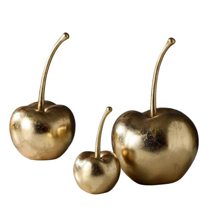 Decorative Golden Cherry Sculpture