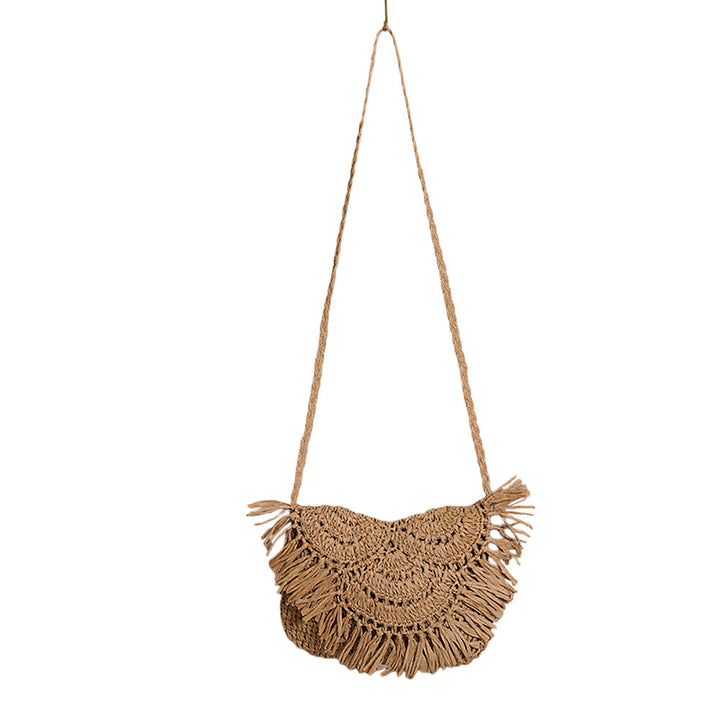 Boho Crossbody Bag Made of Handcrafted Natural Material Bowlift