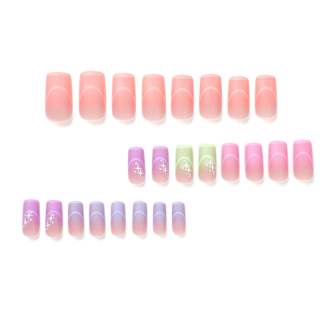 Artful nail extensions in modern design with geometric decorations Bowlift