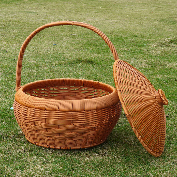 Multi-Tiered Woven Storage Basket Bowlift