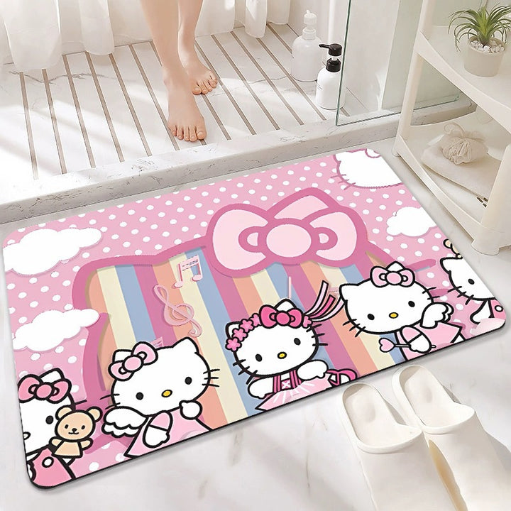 Cute Cartoon-Themed Absorbent Bath Mat