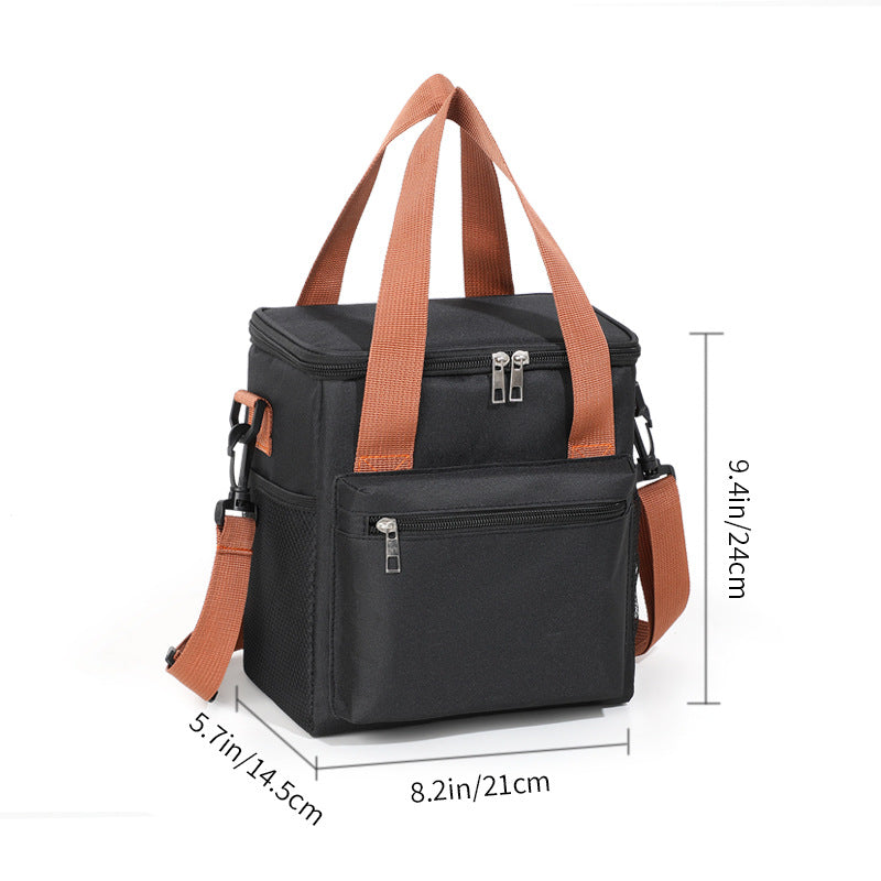 Insulated lunch bag with multi-compartment organizer and adjustable shoulder strap Bowlift
