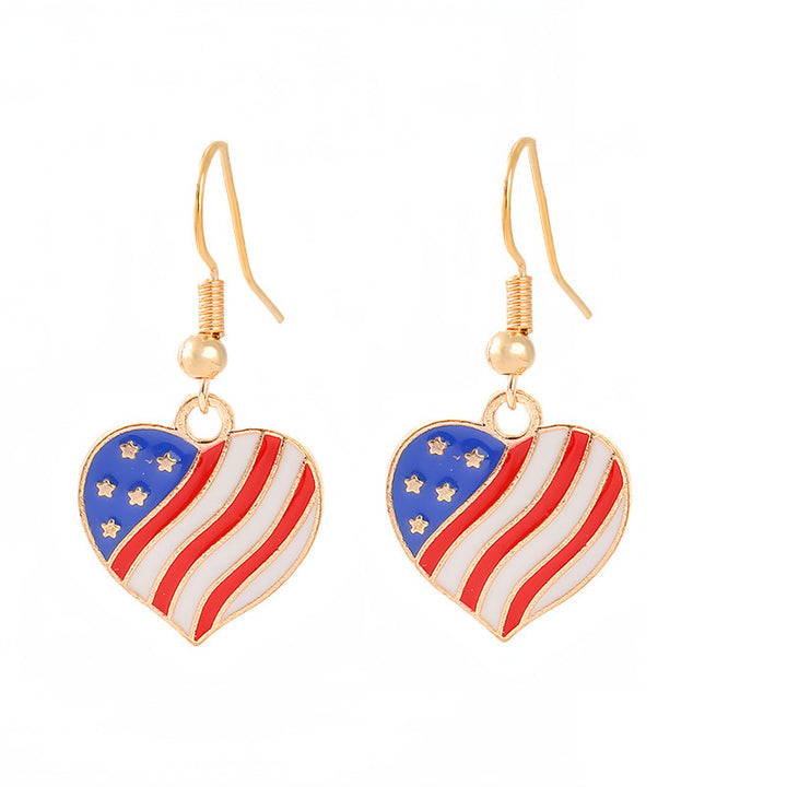 Women nan enamel horseshoe earrings with star motif and fishhook closure Bowlift