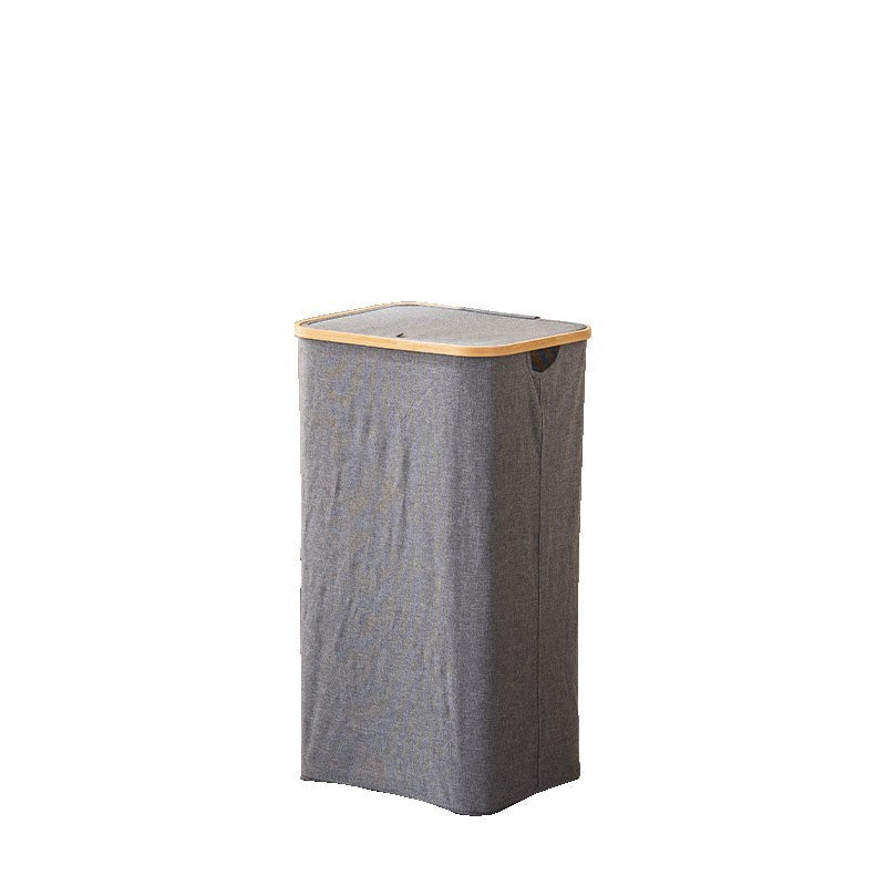 Laundry basket with removable lid and bamboo frame Bowlift