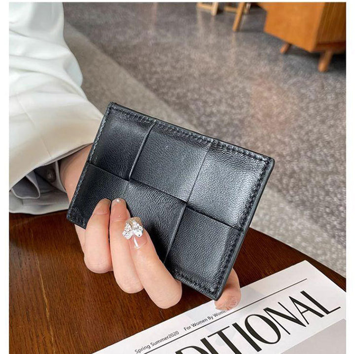 Premium Leather Textured Cardholder Bowlift