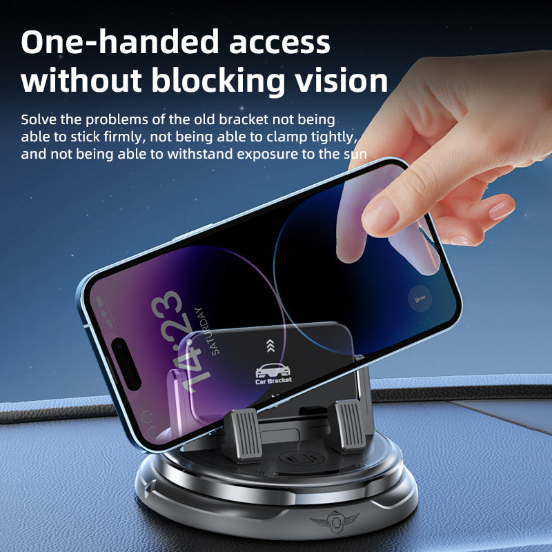 Unisex Car Smartphone Holder with 360-Degree Rotation Mechanism Bowlift