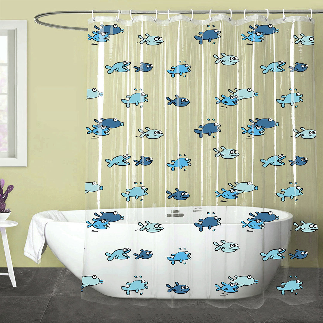 Goldfish Pattern Shower Curtain Bowlift