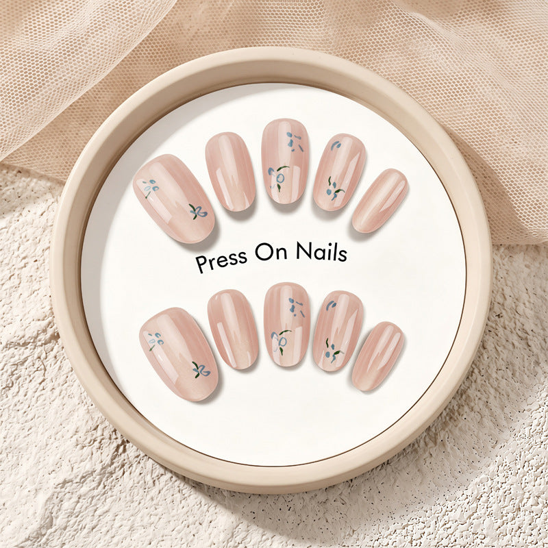 Floral Design Press On Nails Bowlift