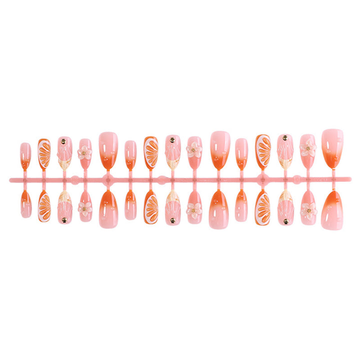 Creative nail set with floral and fruit decorations Bowlift