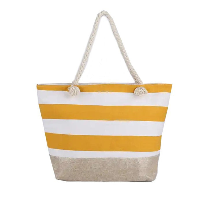 Beach bag with maritime stripes and sturdy rope handles Bowlift