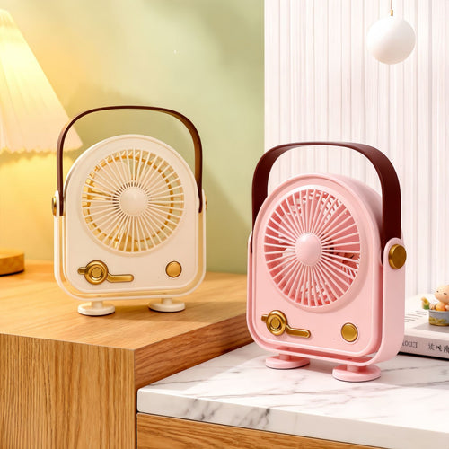 Ladies Portable Mini Fan with Flexible Handle and Innovative Design Bowlift