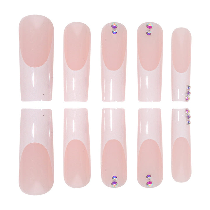Long Stiletto Press-On Nails with Decorative Gems Bowlift