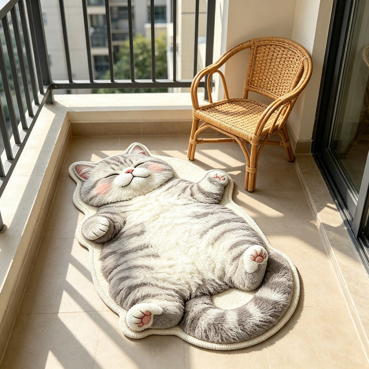 Cat-shaped Decorative Rug