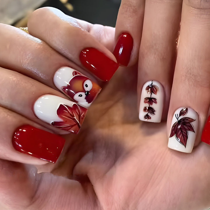 Creative Forest-Themed Nail Art Set Bowlift