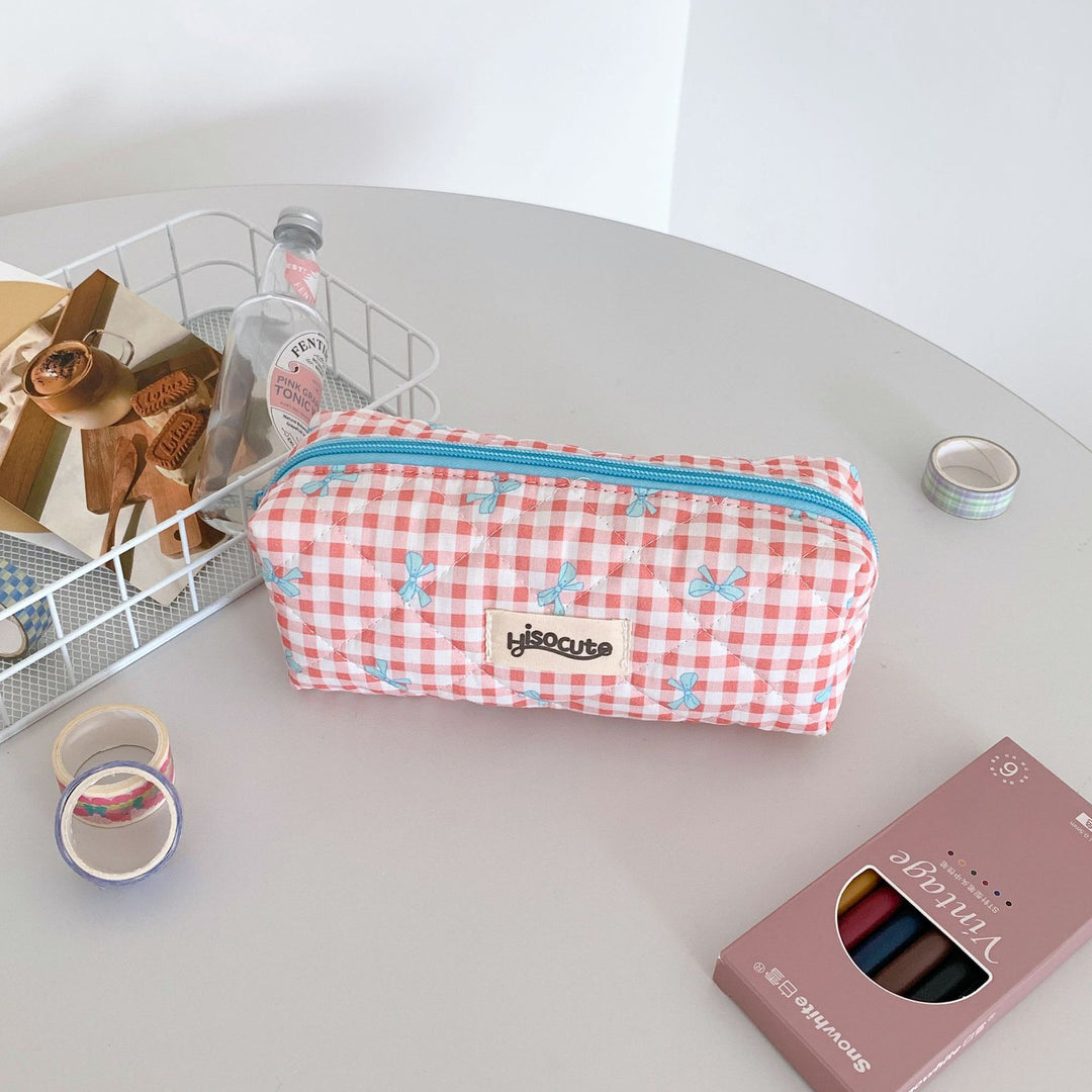 Stylish Quilted Pencil Case Bowlift