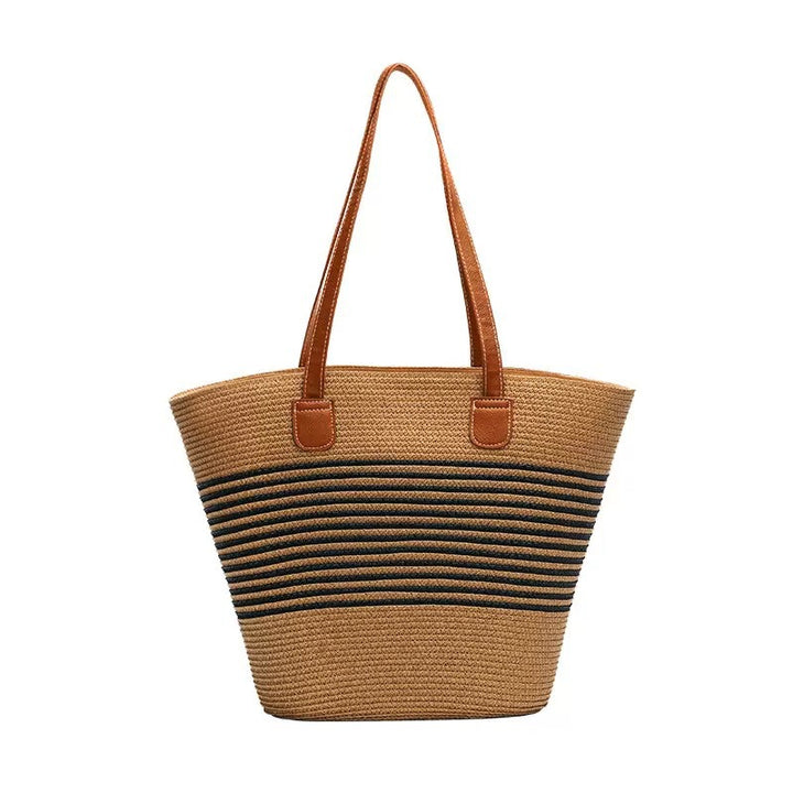 Elegant Bast bag with structured leather handles Bowlift