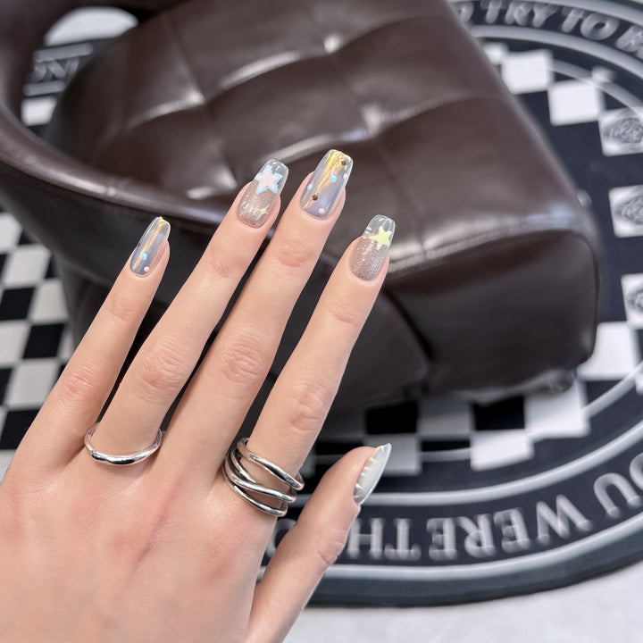 Artistic Starry Dream Press-On Nail Set Bowlift