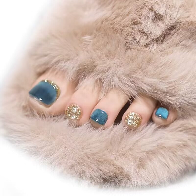 Decorative Sparkling Toe Nail Art Bowlift