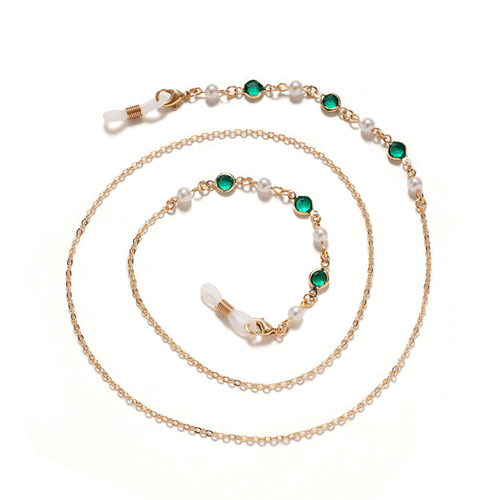 Premium Pearl and Amethyst Eyewear Chain Bowlift