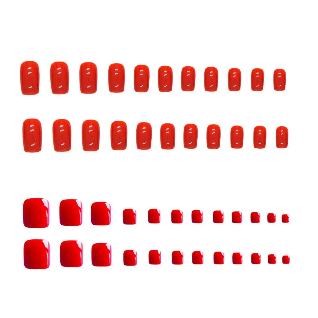 Glossy Press-On Nail Set Bowlift