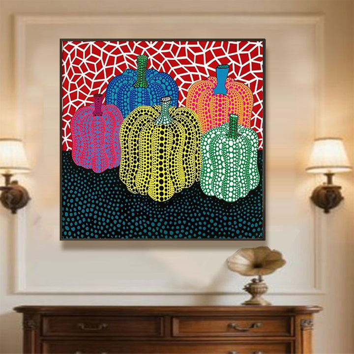 Artistic Pumpkin Canvas Wall Decoration