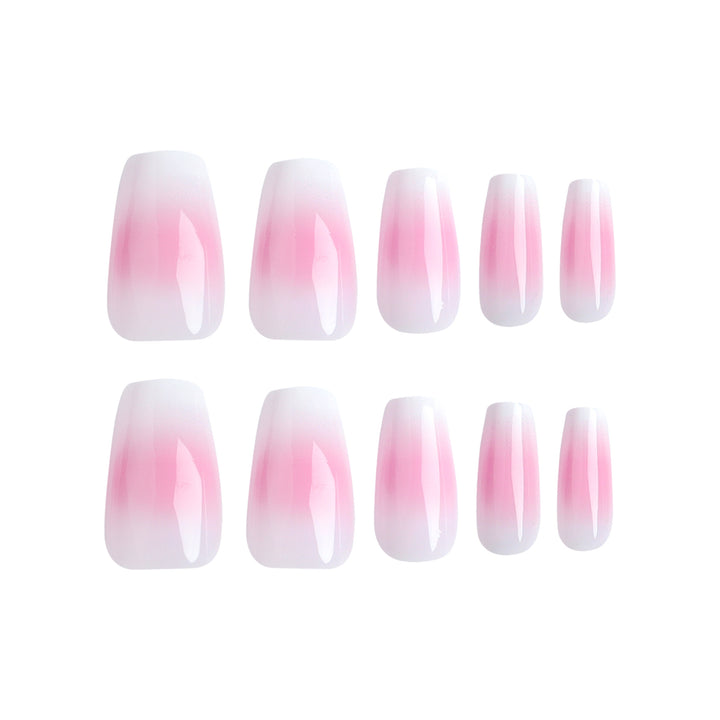 Artful Nail Extensions with Delicate Ombre Effect Bowlift
