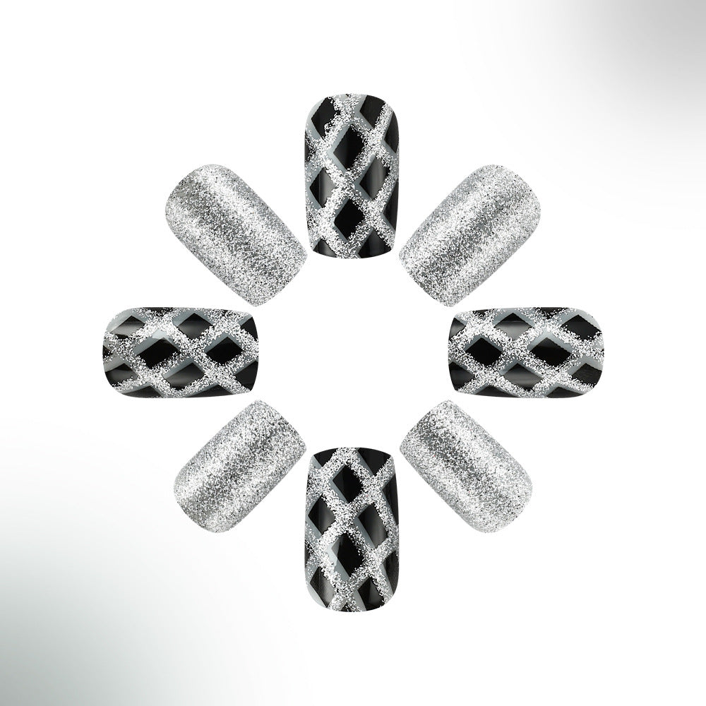 Glamorous Artistic Press-On Nail Set Bowlift