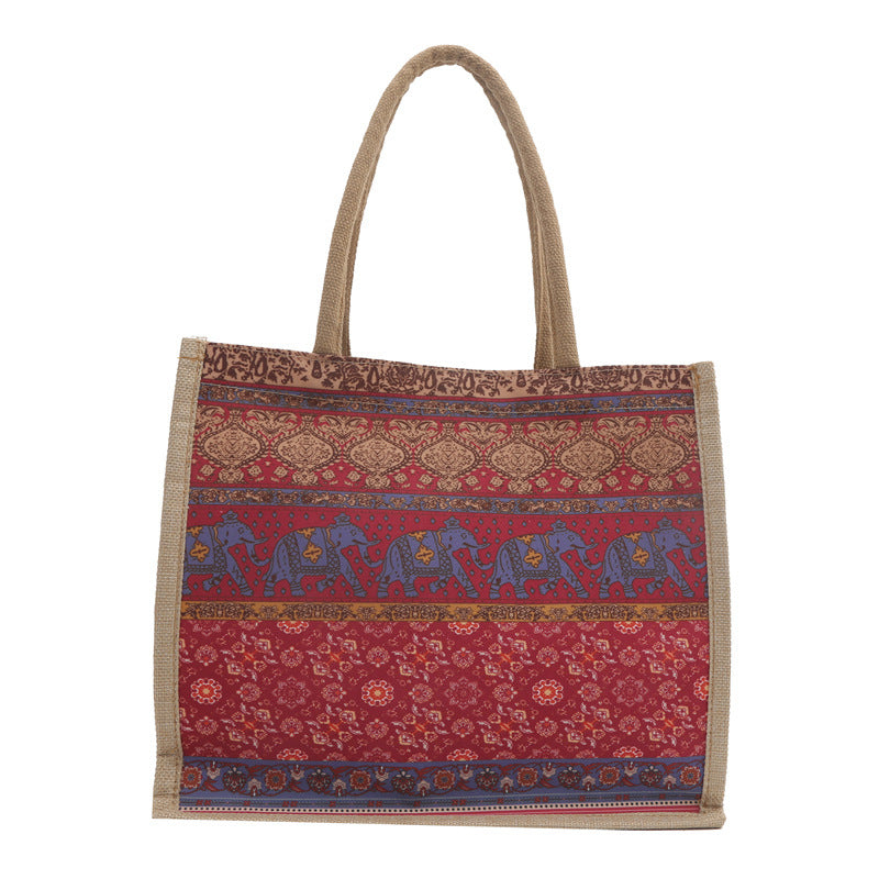 Artistic Patterned Canvas Tote Bag