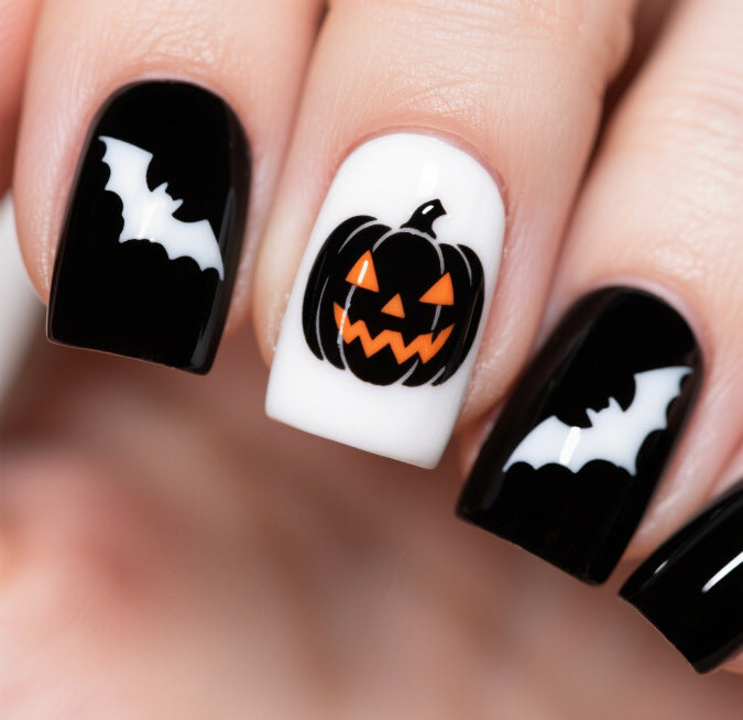 Artistic Halloween Themed Nail Art Bowlift