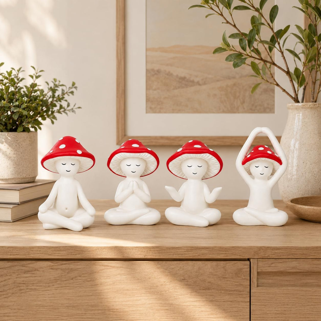 Playful Zen Garden Decor Figure Set Bowlift