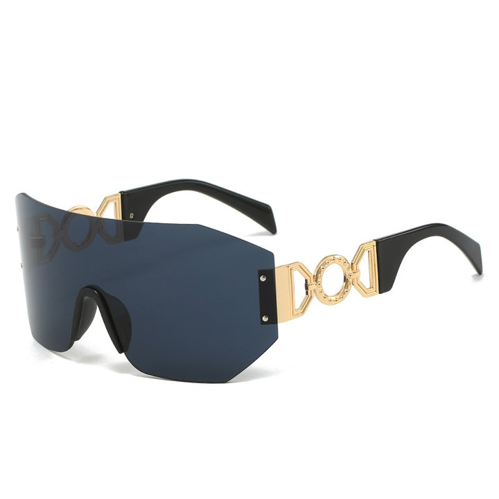 Fashion Statement Wide-Brim Shield Sunglasses Bowlift