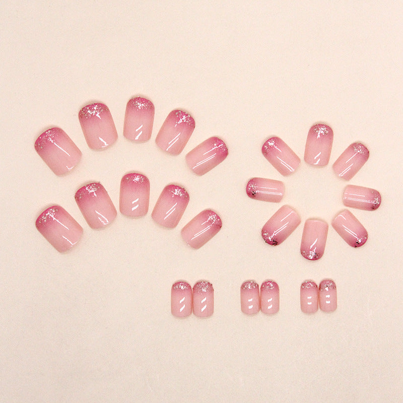 Glitter Ombre Nail Extensions Bowlift