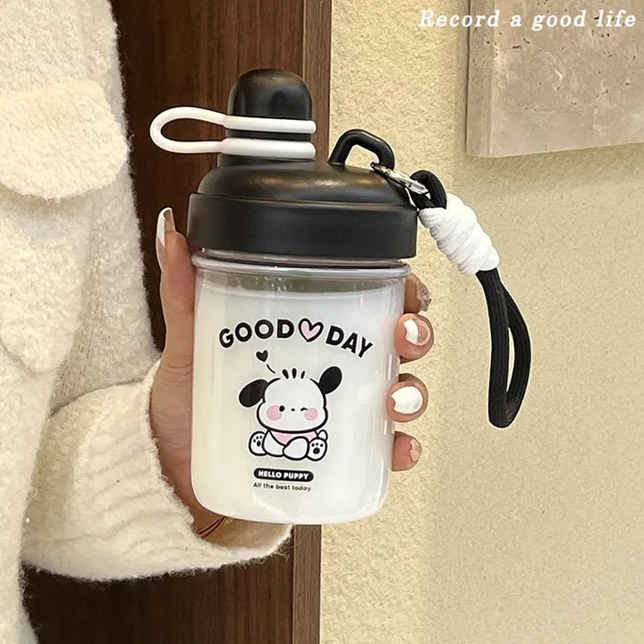 Women's Fun Drinking Bottle with Practical Carrying Strap Bowlift