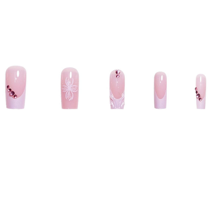 3D Floral Acrylic Nail Extensions Bowlift