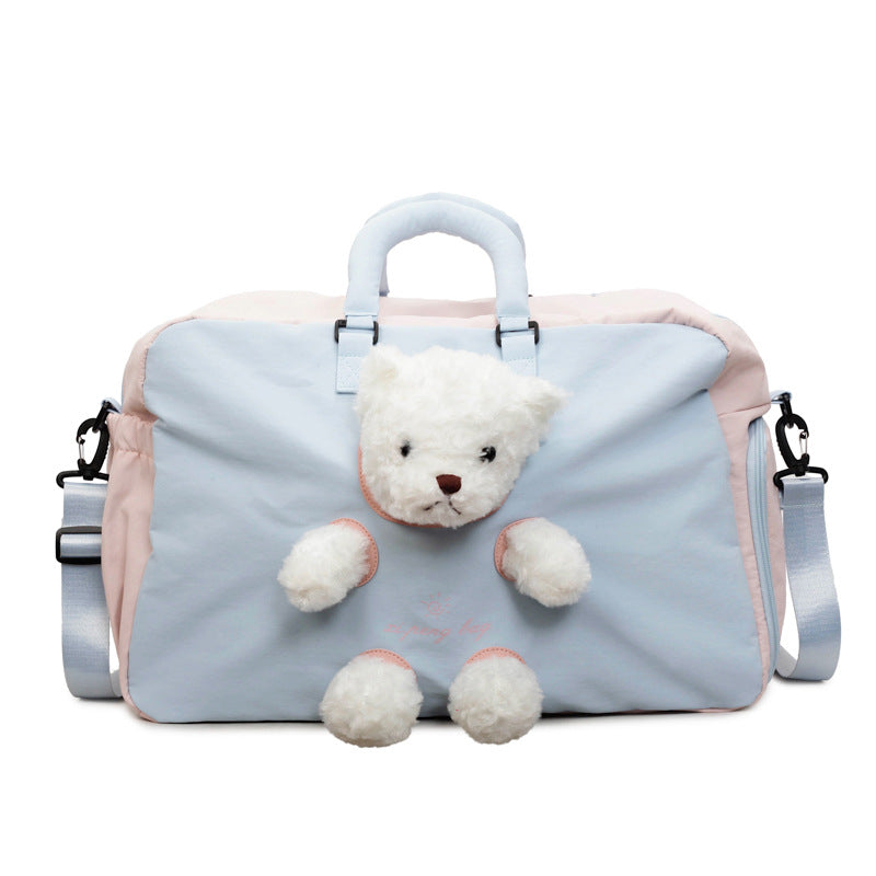 Travel bag with cute plush bear Bowlift