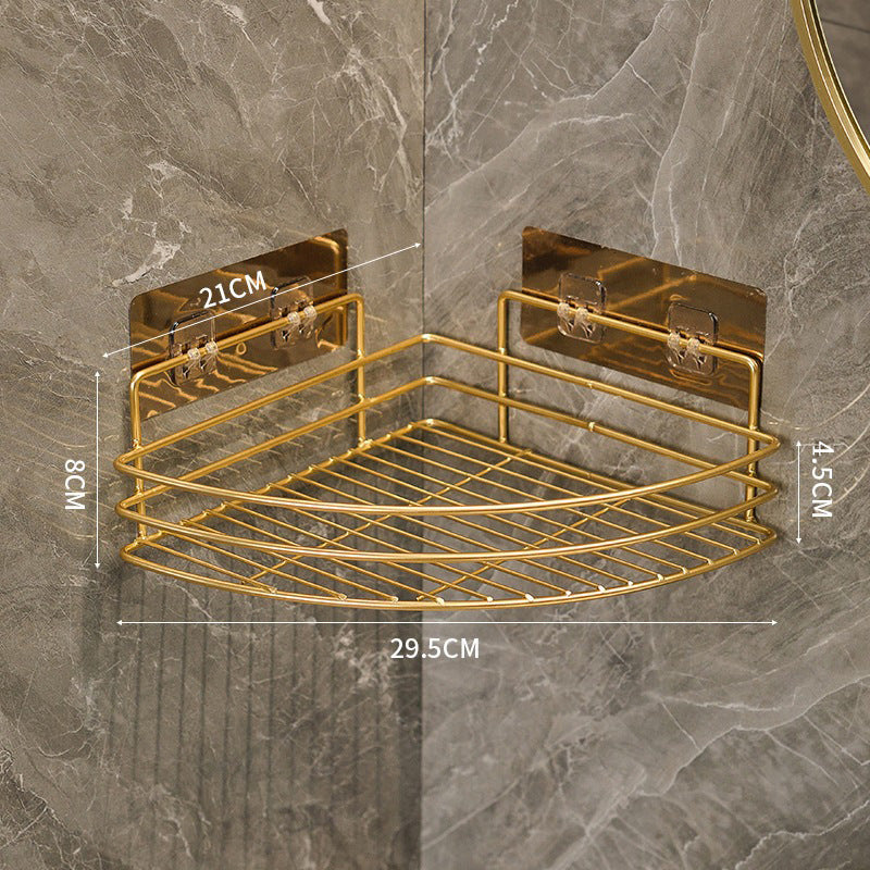 Corner shower storage basket